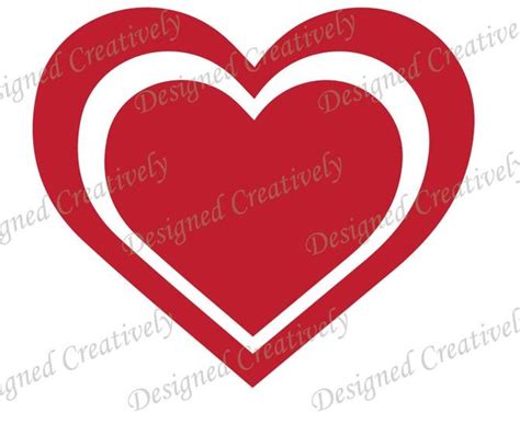 Valentine Double Red Heart SVG High Quality Perfect for your Design ...