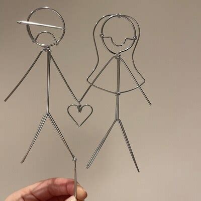 Boy and Girl Stick Figures Wedding Cake Topper - Etsy