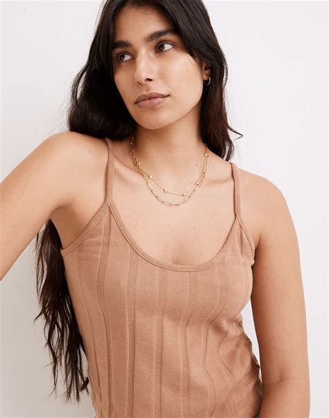 Puffed Heart Station Necklace | Madewell