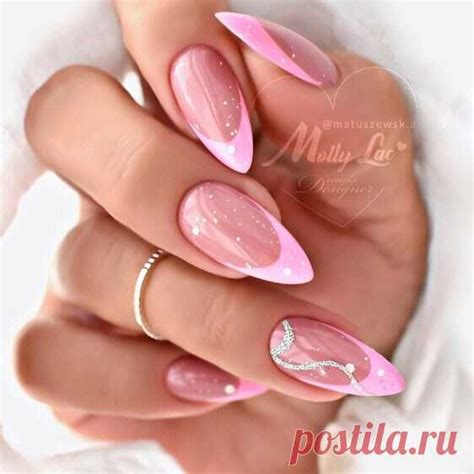 Розовый французский маникюр | Ногти | Постила