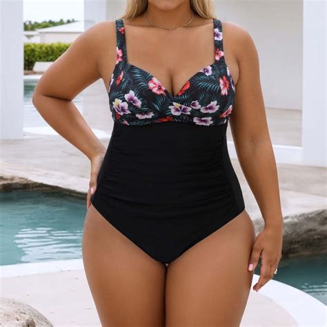 Plus Size Swimsuit for Women Loose One Piece Bathing Suit with