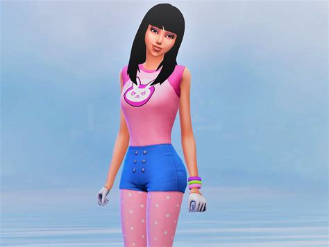The Sims Resource - Overwatch D.Va Shirt for Women - Outdoor Retreat needed