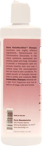 DAVIS KetoHexidine Dog & Cat Shampoo, 12-fl oz bottle - Chewy.com