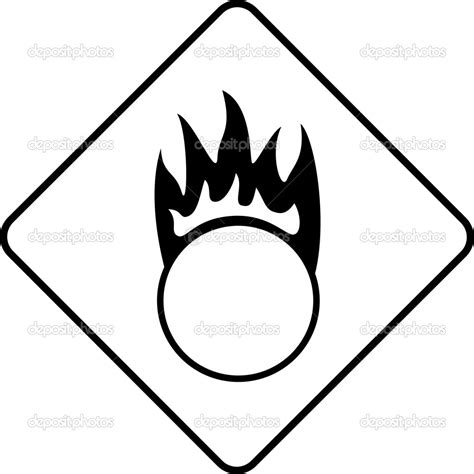 Warning symbol oxidising substances — Stock Photo #19703265