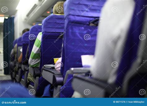 Airplane seats in row stock photo. Image of room, interior - 8871576