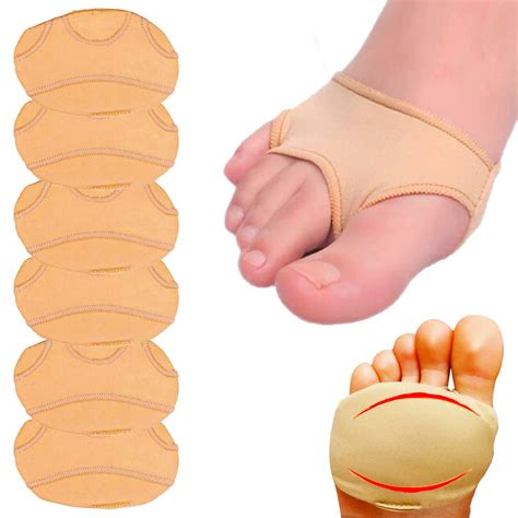 Footsihome 6 Pack Metatarsal Sleeve With Gel Pads Ball Foot