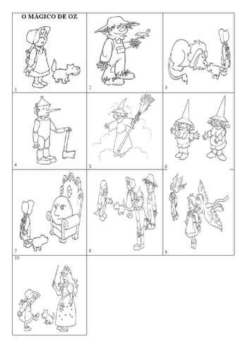 Desenhos de O Mágico de Oz para Colorir.