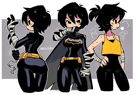 batgirl and cassandra cain (dc comics and 1 more) drawn by rariatto