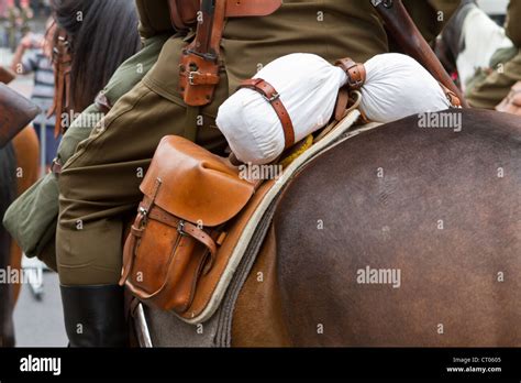 Vintage equipment of lancer on a horse Stock Photo - Alamy