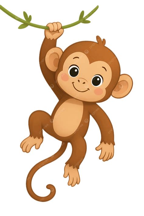Cartoon Monkey Hanging