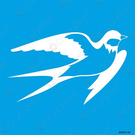 Barn swallow icon white - stock vector 4341145 | Crushpixel