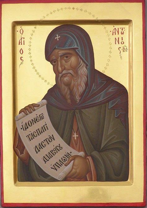 Heilige Antonius | Anthony the great, Orthodox icons, Byzantine icons