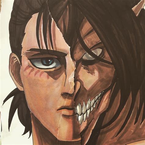 Eren Yeager and Titan Form - Attack on Titan by cheezyneedz135 on ...