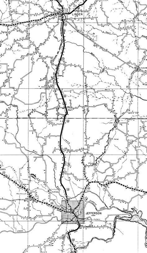 Jefferson & Northwestern Railroad Company (Tex.), map showing route in