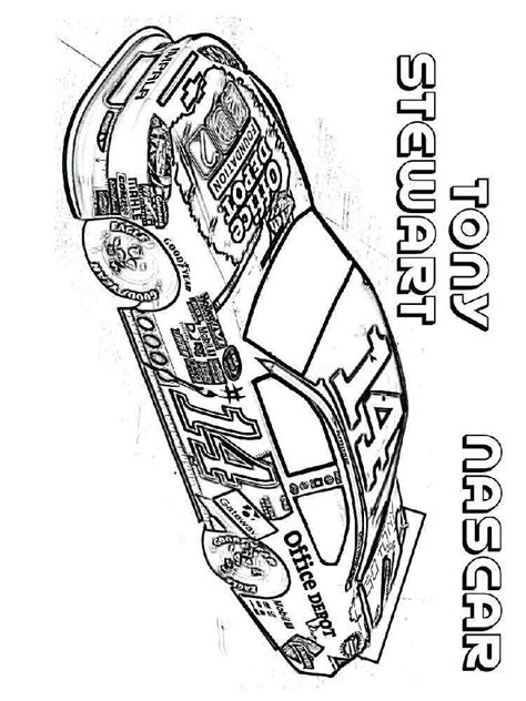 Nascar coloring pages