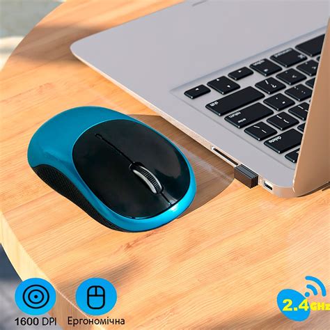 Bluetooth миша для комп'ютера "Wireless Mouse G185" Синьо-чорна ...
