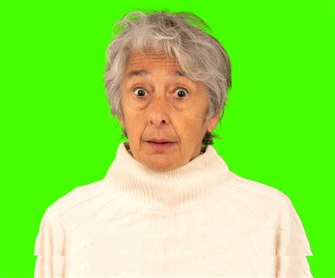 Human Faces dataset of elderly people. Green screen background and ...