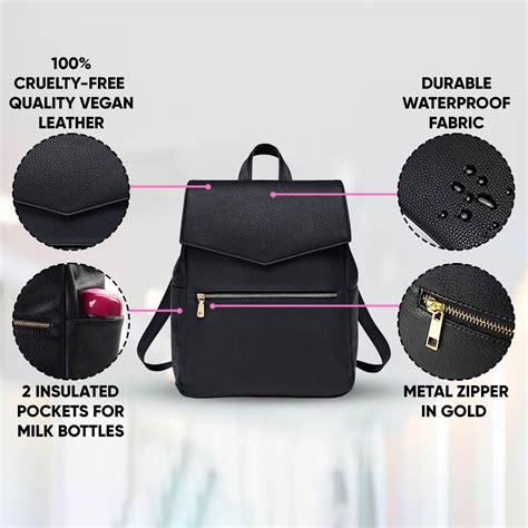 Classic Nappy Backpack | Black | Hannah and Henry