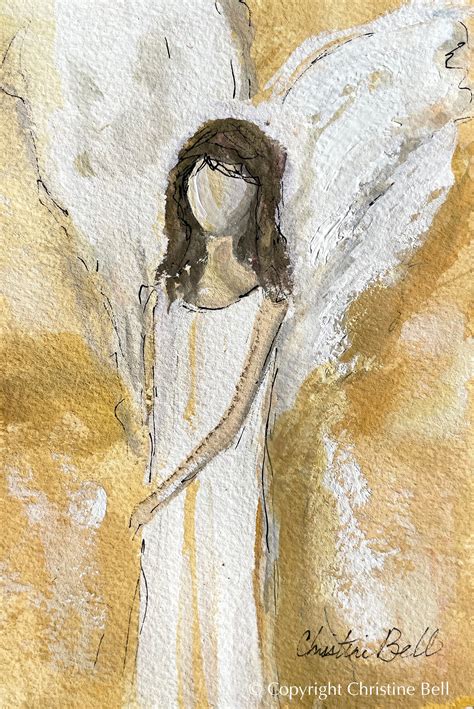 Angel Paintings abstract art guardian angels spiritual wall art decor