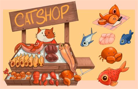 This is the cat shop! My new concept art project : r/conceptart