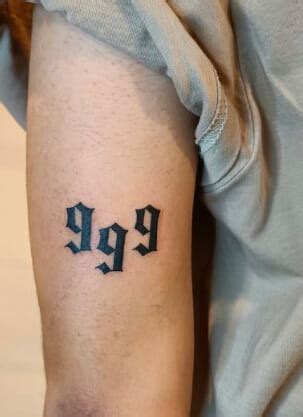 Decoding the Symbolism: The Meaning Behind 999 Number Tattoos - Psycho Tats
