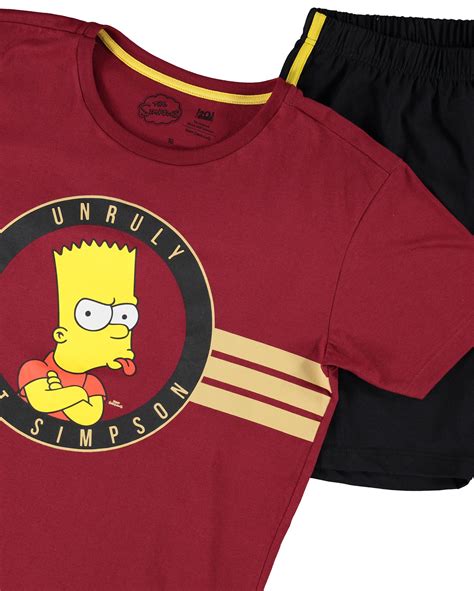 Riachuelo | Pijama Juvenil Curto Bart Simpsons Cinza Mescla/Bordô Tam