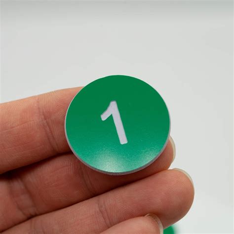 Plastic Number Tags Engraved Numbered Tags ID Tags Key Tags Without