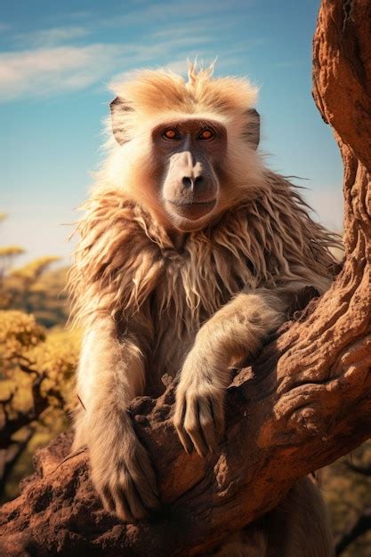premium ai image monkey  natural habitat