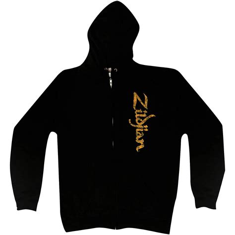 Zildjian Vertical Logo Zip Hoodie Black Medium | Musician's Friend