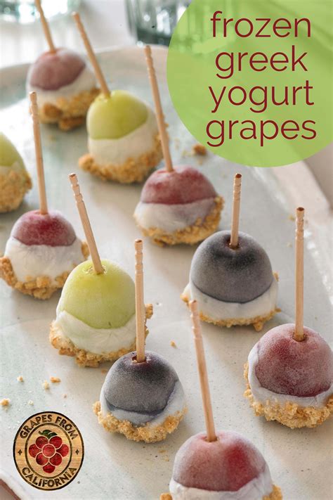 Yogurt dipped frozen grapes – Artofit