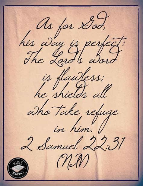 2 Samuel 22:31 NIV - Picture Bible Verse