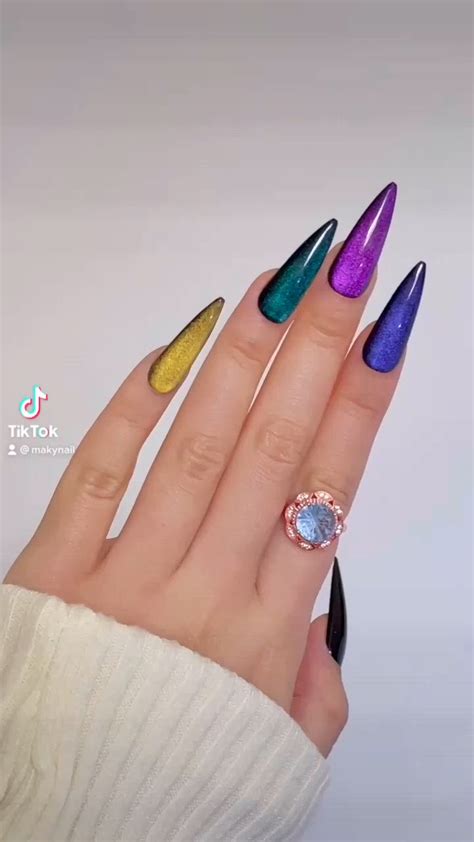 150 ideas de Uñas ojo de gato en 2025 | uñas ojos, ojos de gato, uñas