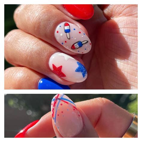 4th of july nails almond 2