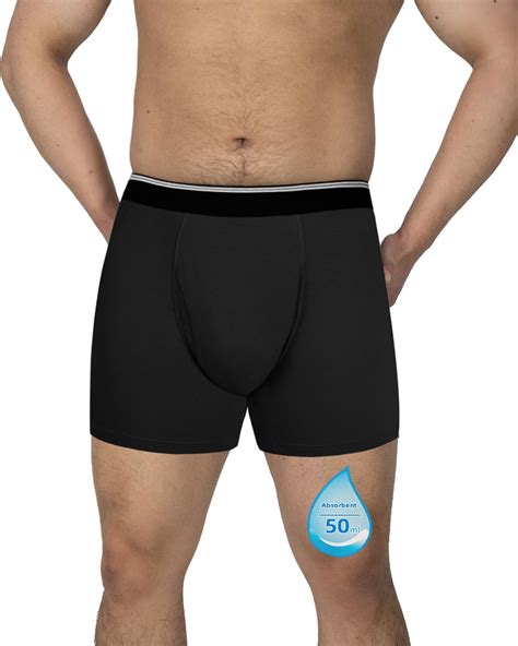 Amazon.com: TIICHOO Men's Incontinence Underwear Washable with Fly