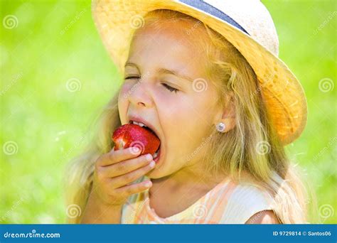 eating strawberry stock photo image  delight human