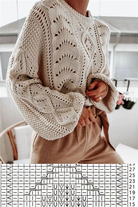 Женский джемпер спицами оверсайз | Sweater knitting patterns, Knitting ...