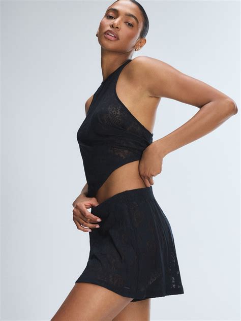 Floral Burnout Sleep Twist Tank in Black | SAVAGE X FENTY