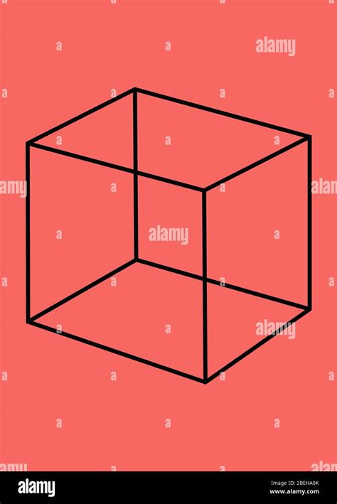 Optical Illusion, Necker Cube, Illustration Stock Photo - Alamy