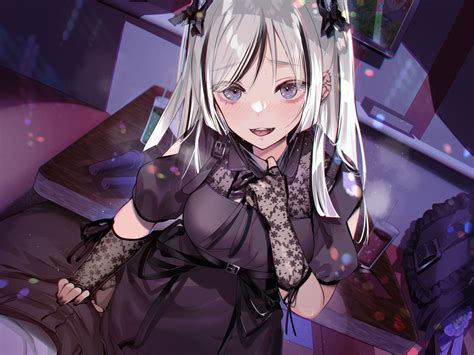 blush drink elbow gloves gloves goth-loli handjob hayakawa akari lolita