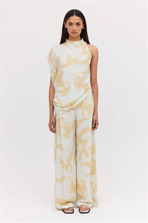 MINT BLOOM CREPE RAY PANT – Bianca Spender