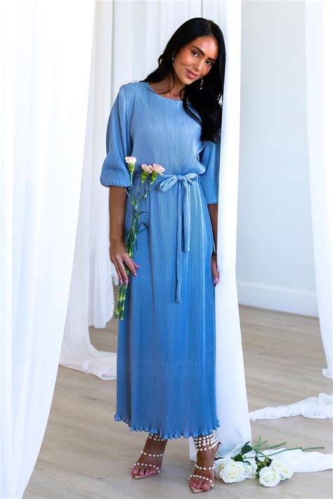 The Brandi Lynn Modest Pleated Dress