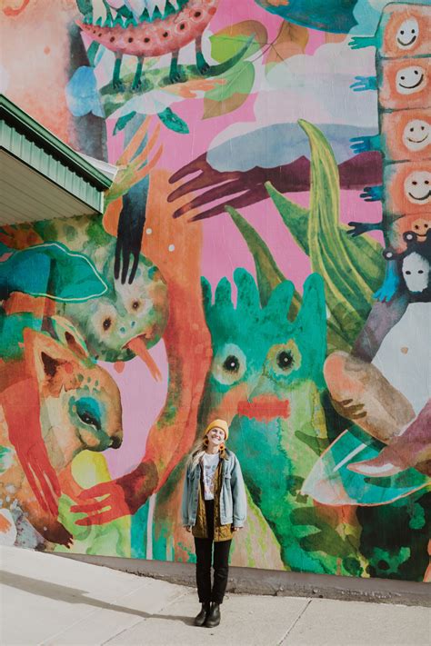 Watercolour, wheat pasting, and intuition: meet muralist Katie Green