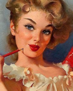 Illustration original by Gil Elvgren Family Illustration, Patrick Nagel ...