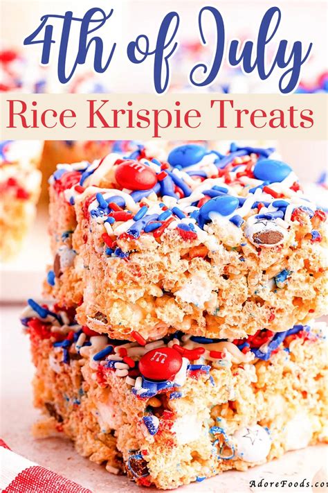 4th of July Rice Krispie Treats – Adore Foods