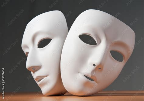 Masks with theatre concept Stock Photo | Adobe Stock