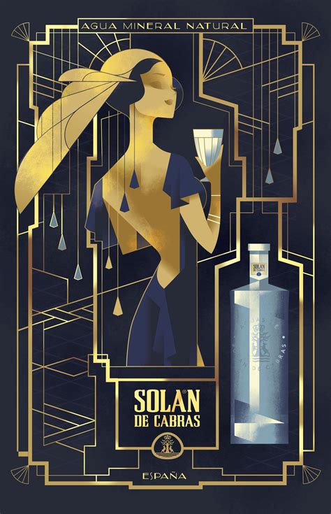 Solan de Cabras. | Art deco illustration, Art deco artwork, Art deco ...