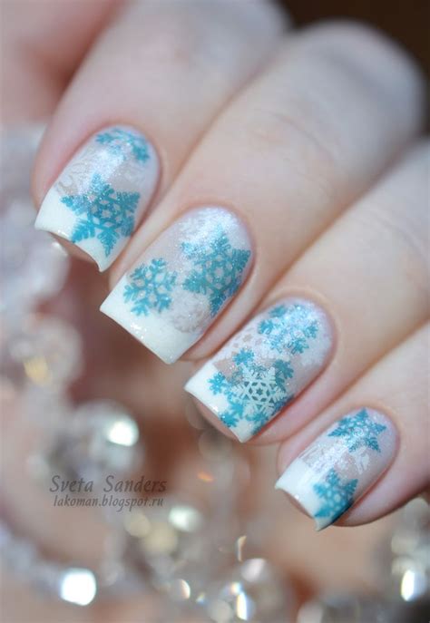 Лакомания: Стемпинг "Снежинки" | Stamping nail art, Creative nails ...