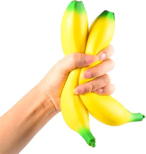 D.A.Y. Republic 2 Pack 16cm Squishy Super Stretchy Banana, Stress