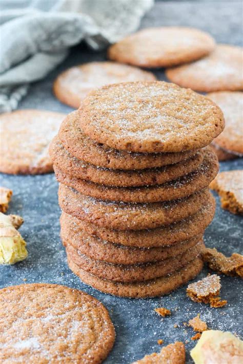 Crispy Gingersnap Cookies - Baker Bettie