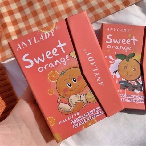 Anylady พาเลทอายแชโดว์ โทนส้มอิฐ เนื้อครีม กลิตเตอร์ | Shopee Thailand